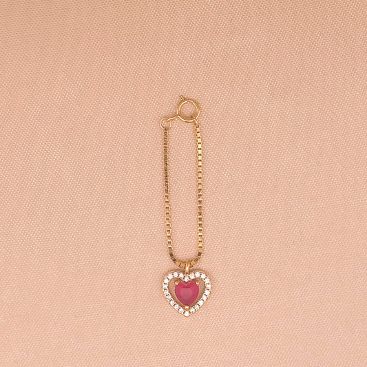 Heart Watch Charm (Pure Silver) - Gold