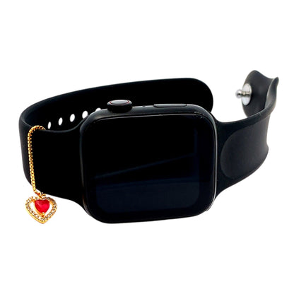 Heart Watch Charm (Pure Silver) - Gold