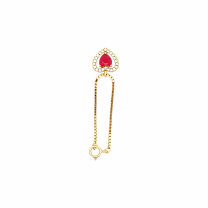 Heart Watch Charm (Pure Silver) - Gold