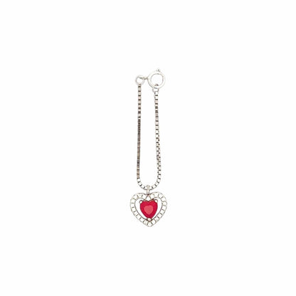 Heart Watch Charm (Pure Silver) - Silver