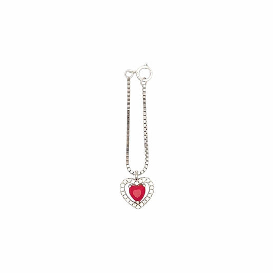 Heart Watch Charm (Pure Silver) - Silver