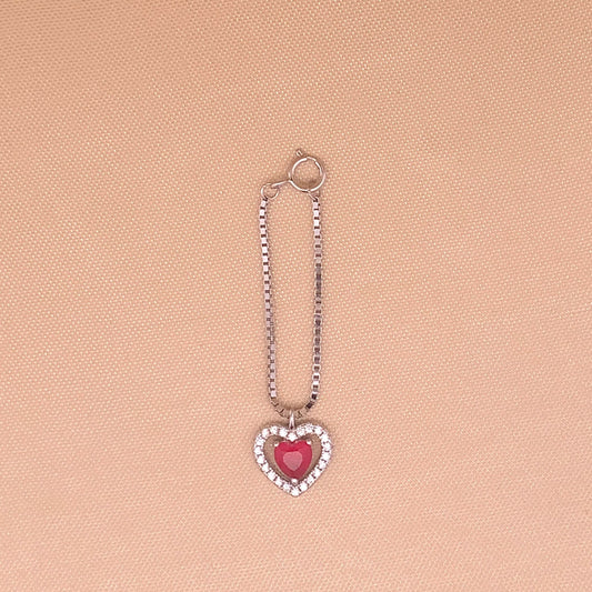 Heart Watch Charm (Pure Silver) - Silver