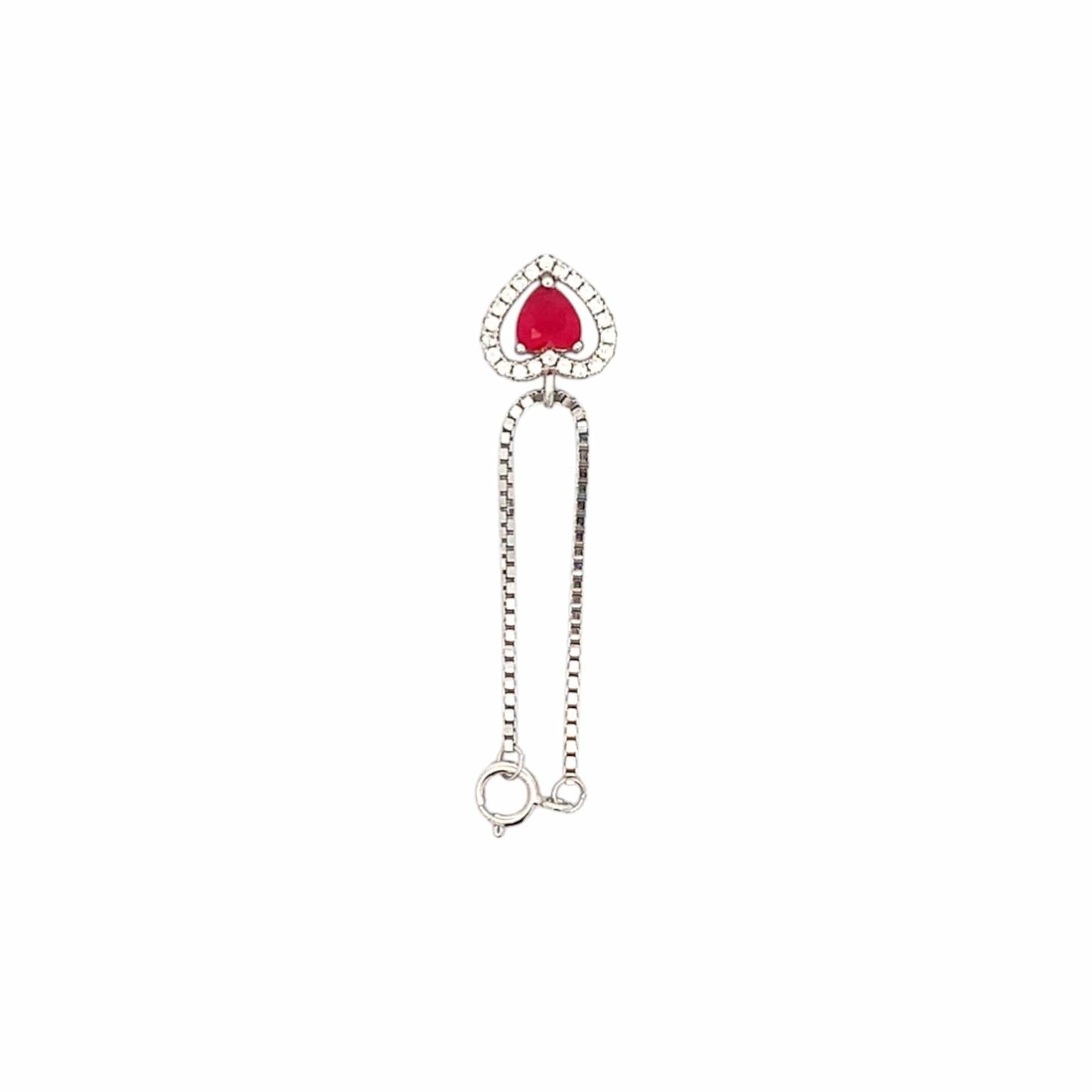 Heart Watch Charm (Pure Silver) - Silver