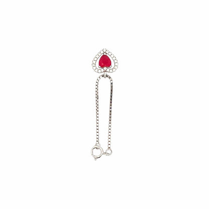 Heart Watch Charm (Pure Silver) - Silver