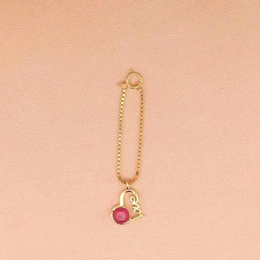 Love Heart Watch Charm (Pure Silver) - Gold