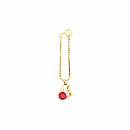 Love Heart Watch Charm (Pure Silver) - Gold