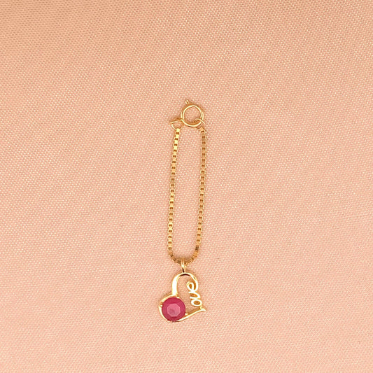 Love Heart Watch Charm (Pure Silver) - Gold