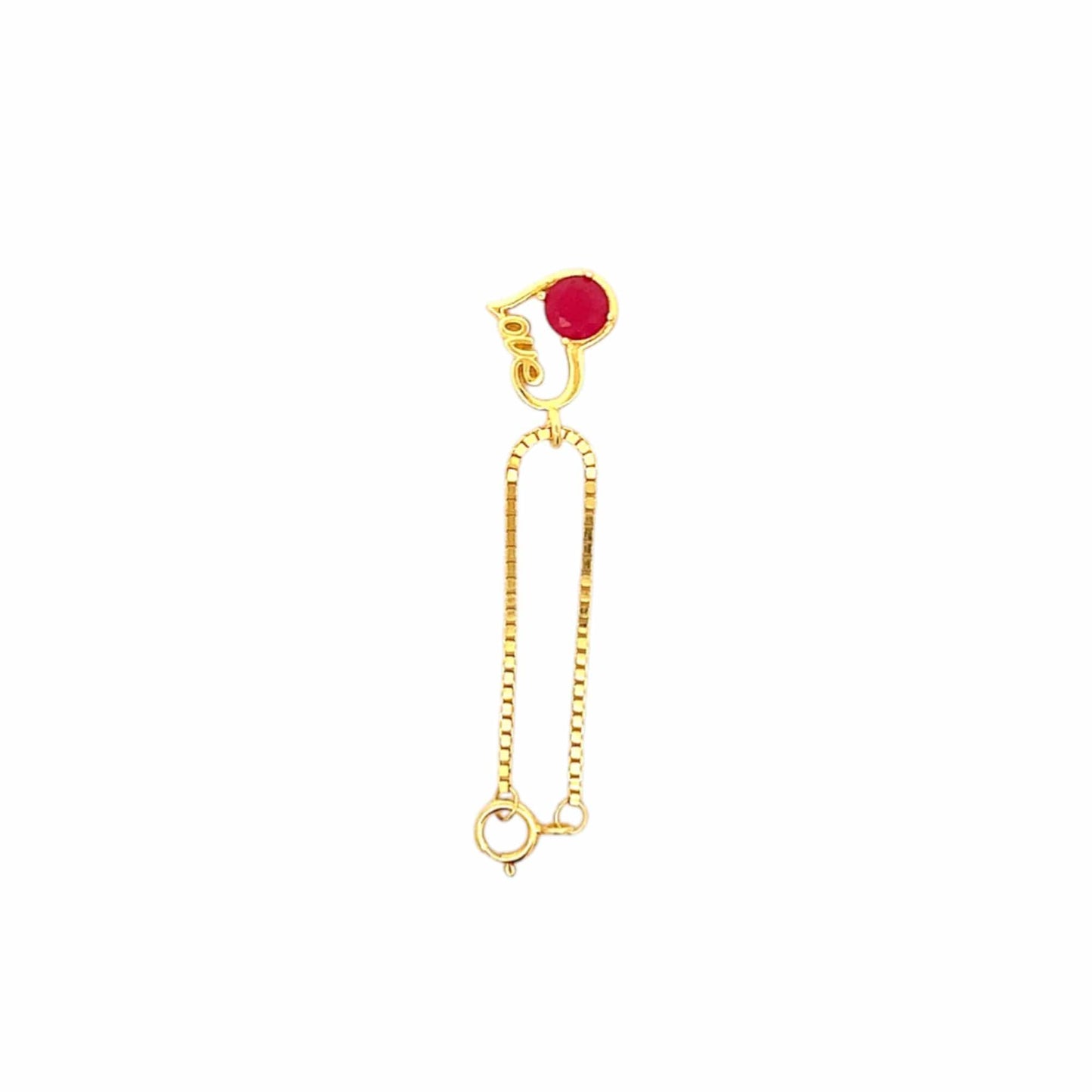 Love Heart Watch Charm (Pure Silver) - Gold