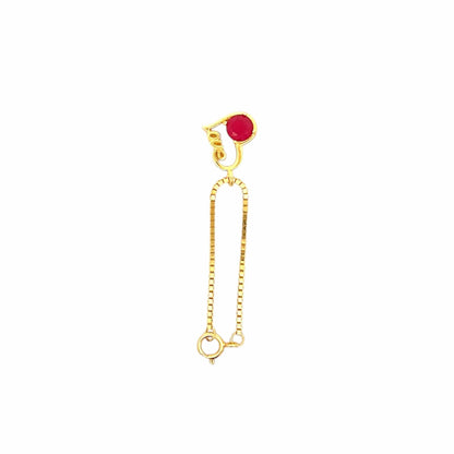 Love Heart Watch Charm (Pure Silver) - Gold