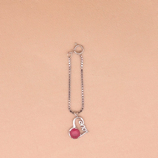 Love Heart Watch Charm (Pure Silver) - Silver