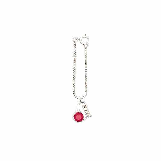 Love Heart Watch Charm (Pure Silver) - Silver