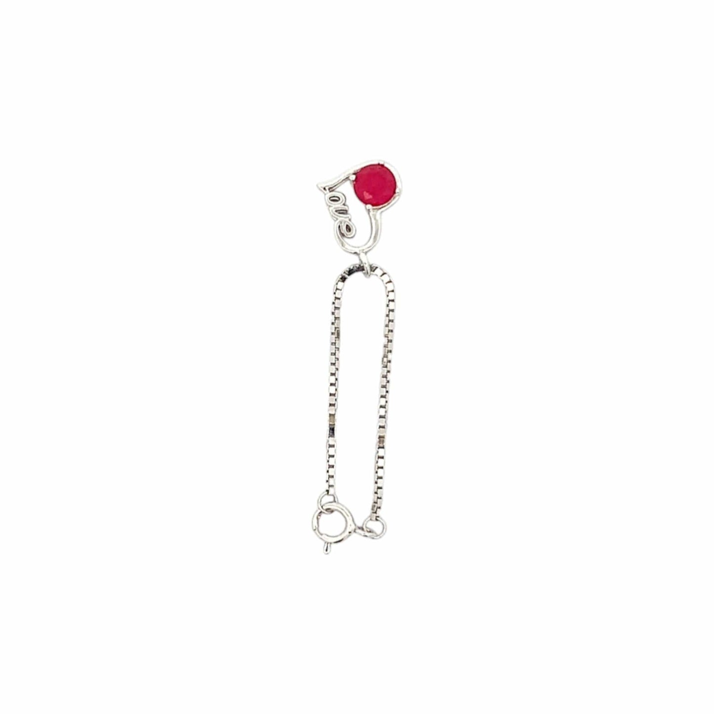Love Heart Watch Charm (Pure Silver) - Silver