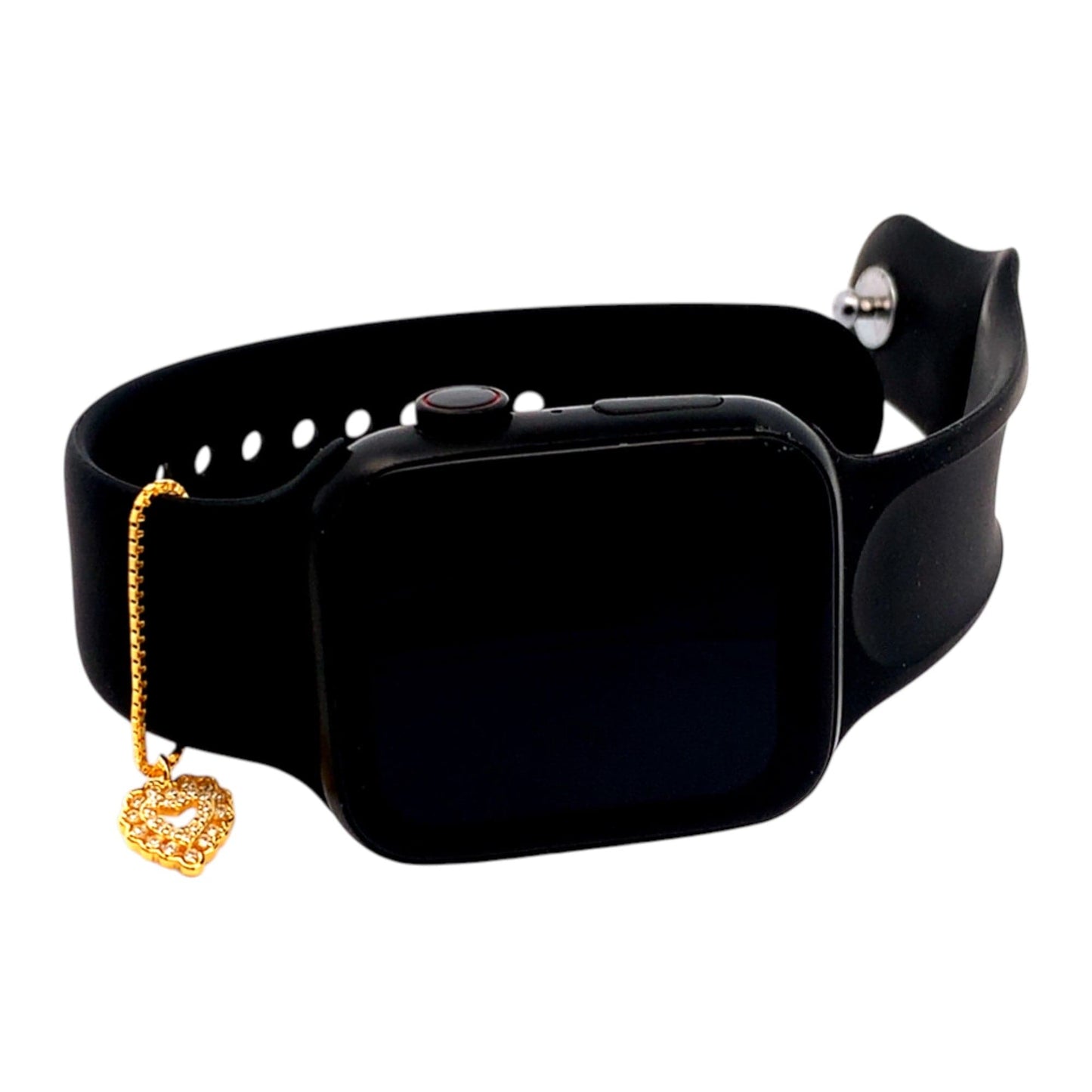 Heart in Heart Watch Charm (Pure Silver) - Gold