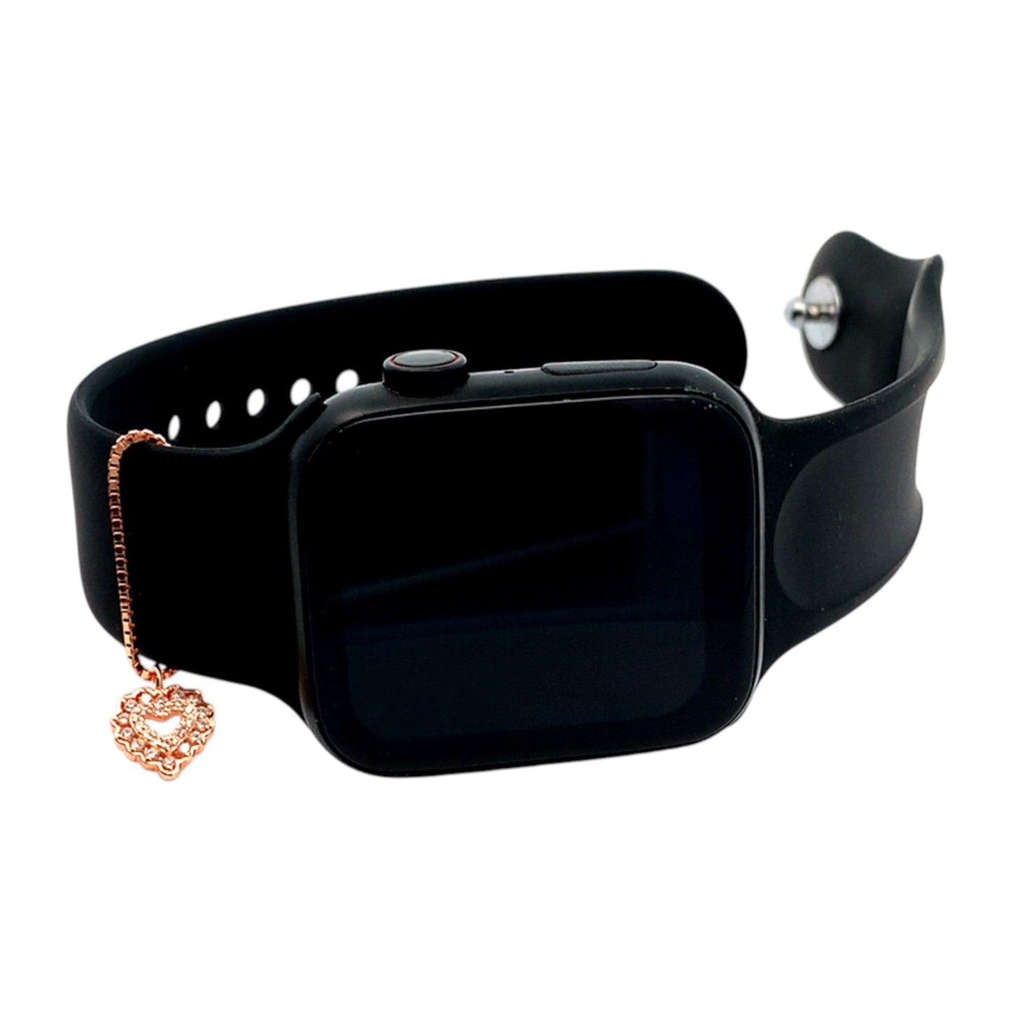 Heart in Heart Watch Charm (Pure Silver) - Rose Gold