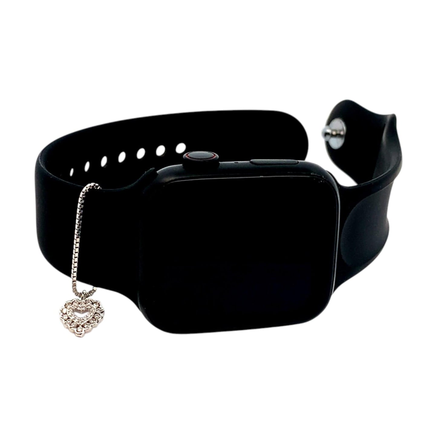 Heart in Heart Watch Charm (Pure Silver) - Silver