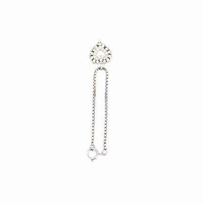 Heart in Heart Watch Charm (Pure Silver) - Silver