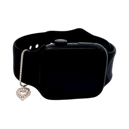 Heart in Heart Watch Charm (Pure Silver) - Silver