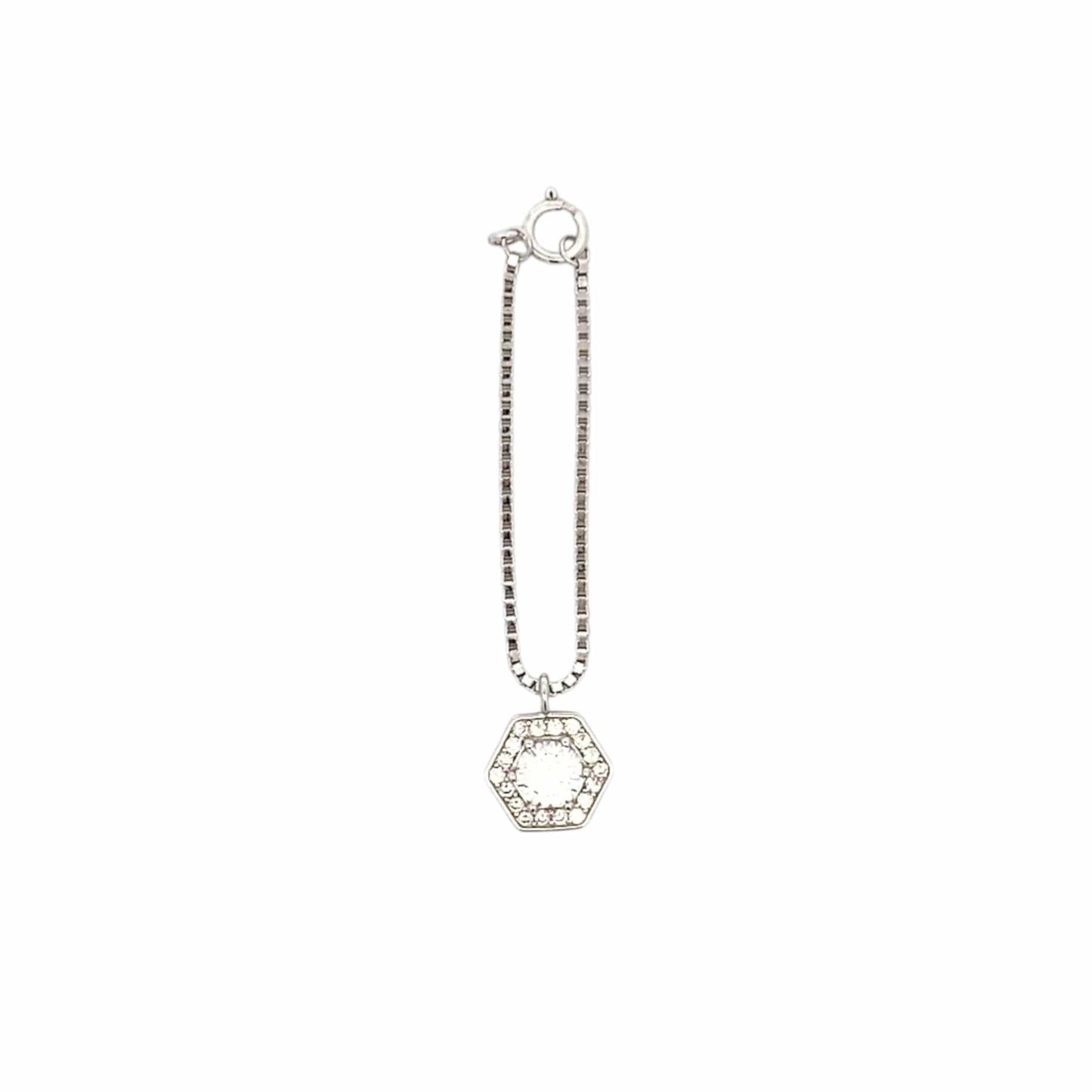Hexagon  Watch Charm (Pure Silver) - Silver