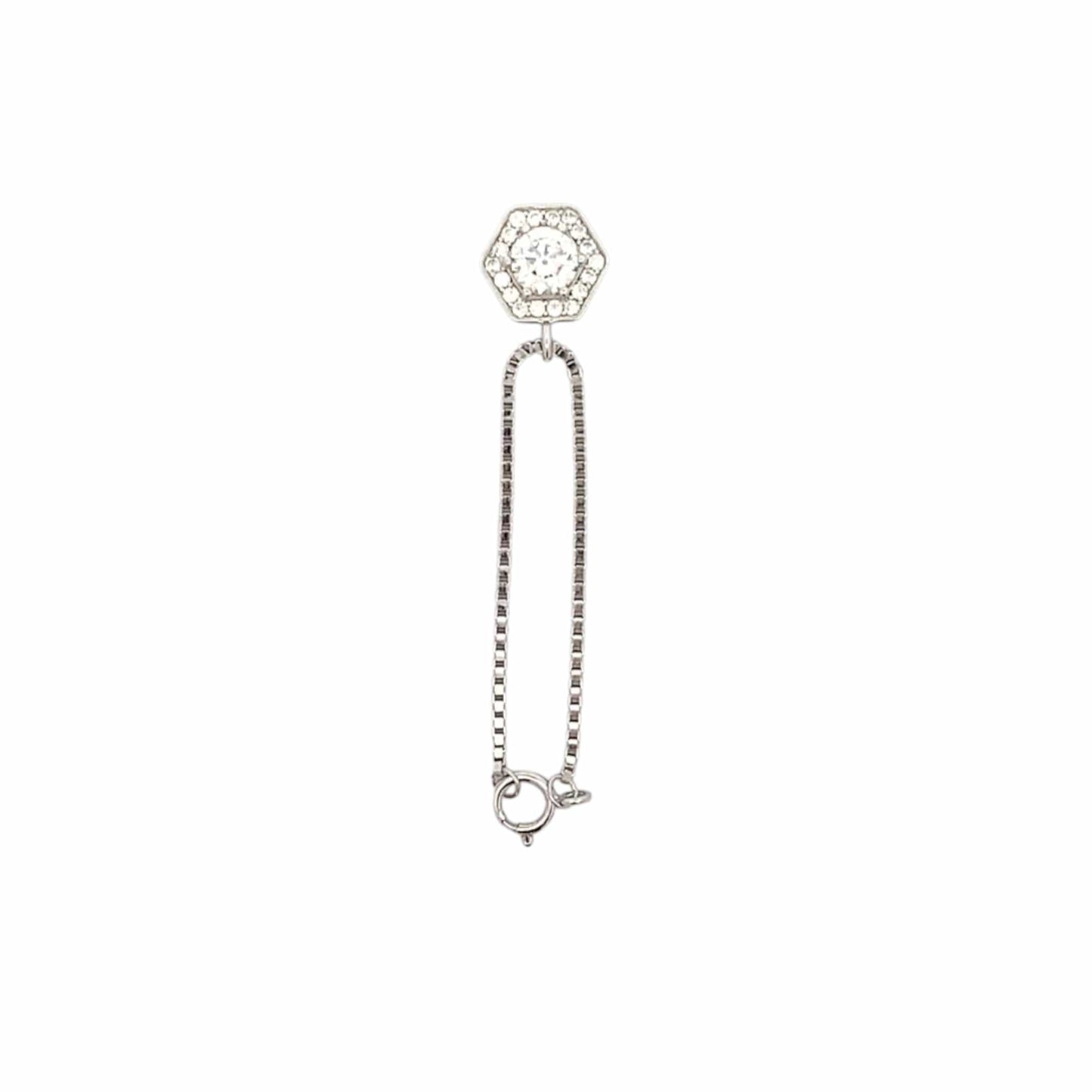 Hexagon  Watch Charm (Pure Silver) - Silver