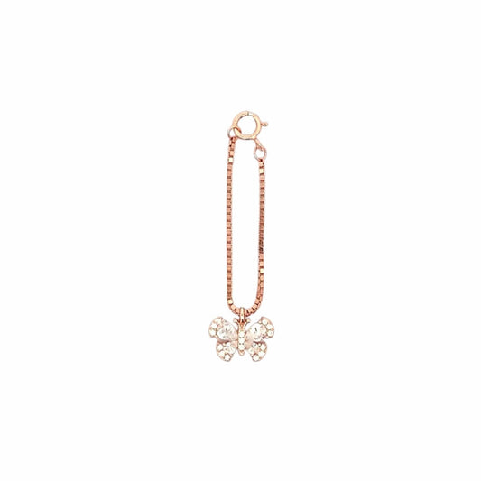 Butterfly Watch Charm (Pure Silver) - Rose Gold
