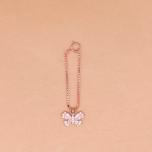 Butterfly Watch Charm (Pure Silver) - Rose Gold