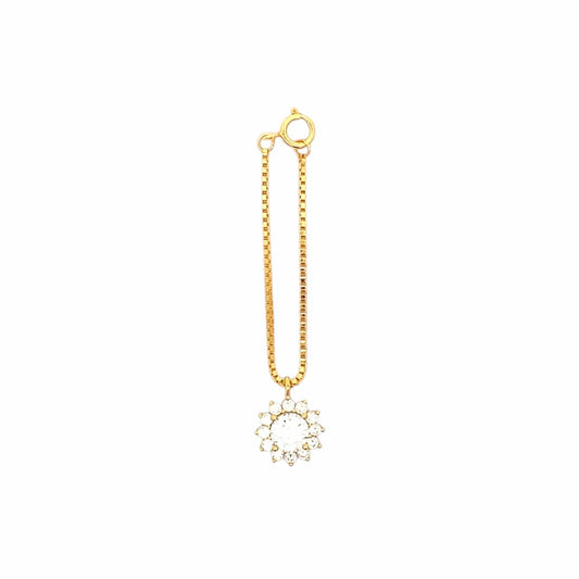 Sunflower Watch Charm (Pure Silver) - Gold