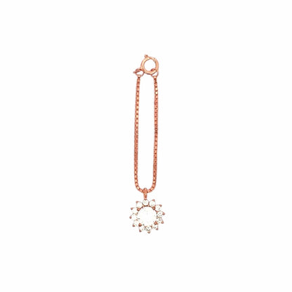 Sunflower Watch Charm (Pure Silver) - Rose Gold