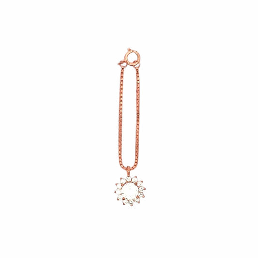 Sunflower Watch Charm (Pure Silver) - Rose Gold