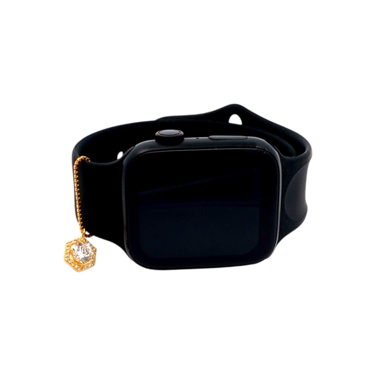 Sparkling Hexagon Watch Charm (Pure Silver) - Gold