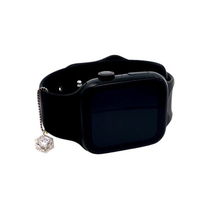 Sparkling Hexagon Watch Charm (Pure Silver) - Silver
