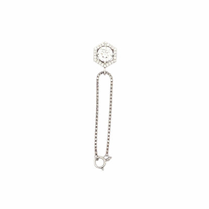 Sparkling Hexagon Watch Charm (Pure Silver) - Silver