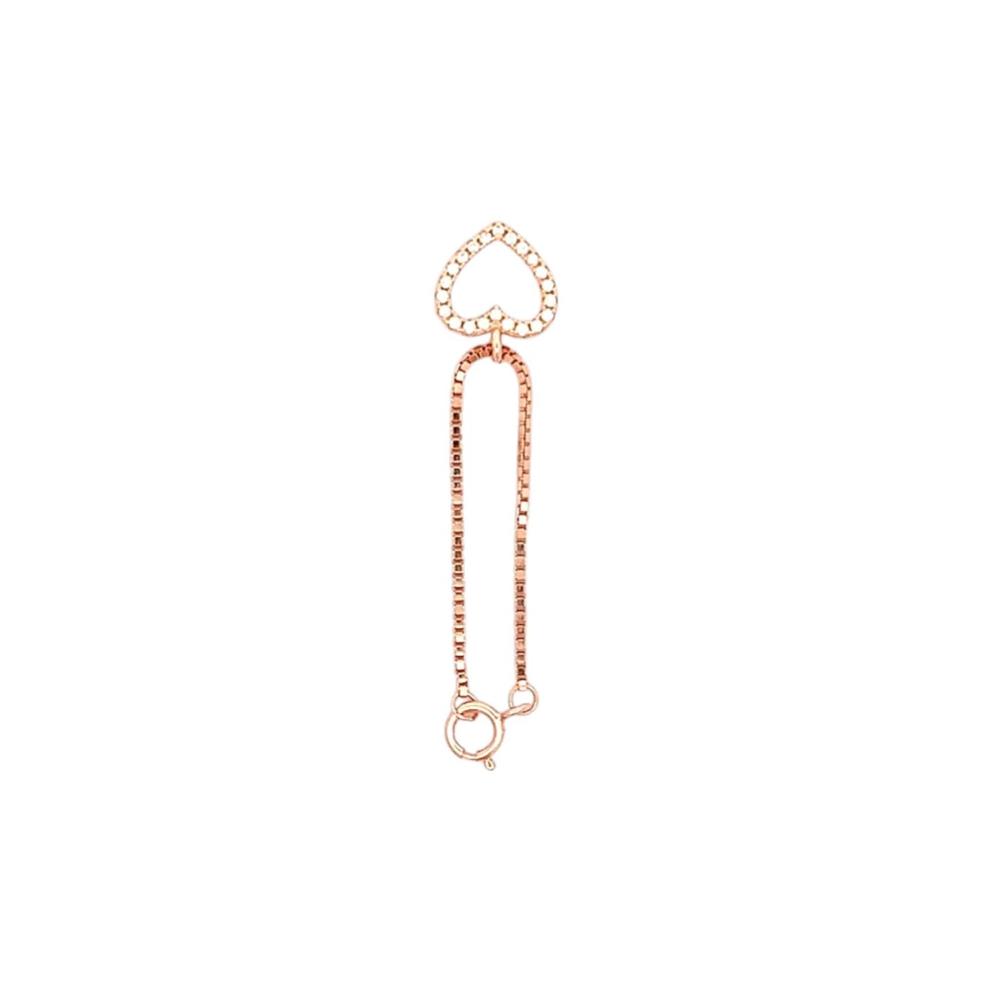 Serenity Heart Watch Charm (Pure Silver) - Rose Gold
