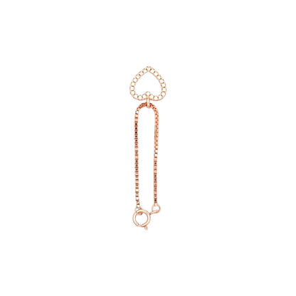 Serenity Heart Watch Charm (Pure Silver) - Rose Gold