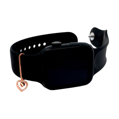 Nested Heart Watch Charm (Pure Silver) - Rose Gold