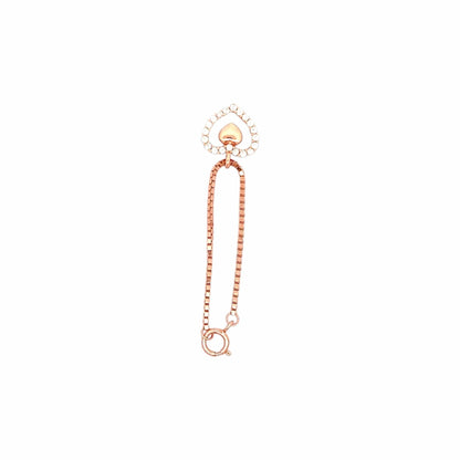 Nested Heart Watch Charm (Pure Silver) - Rose Gold