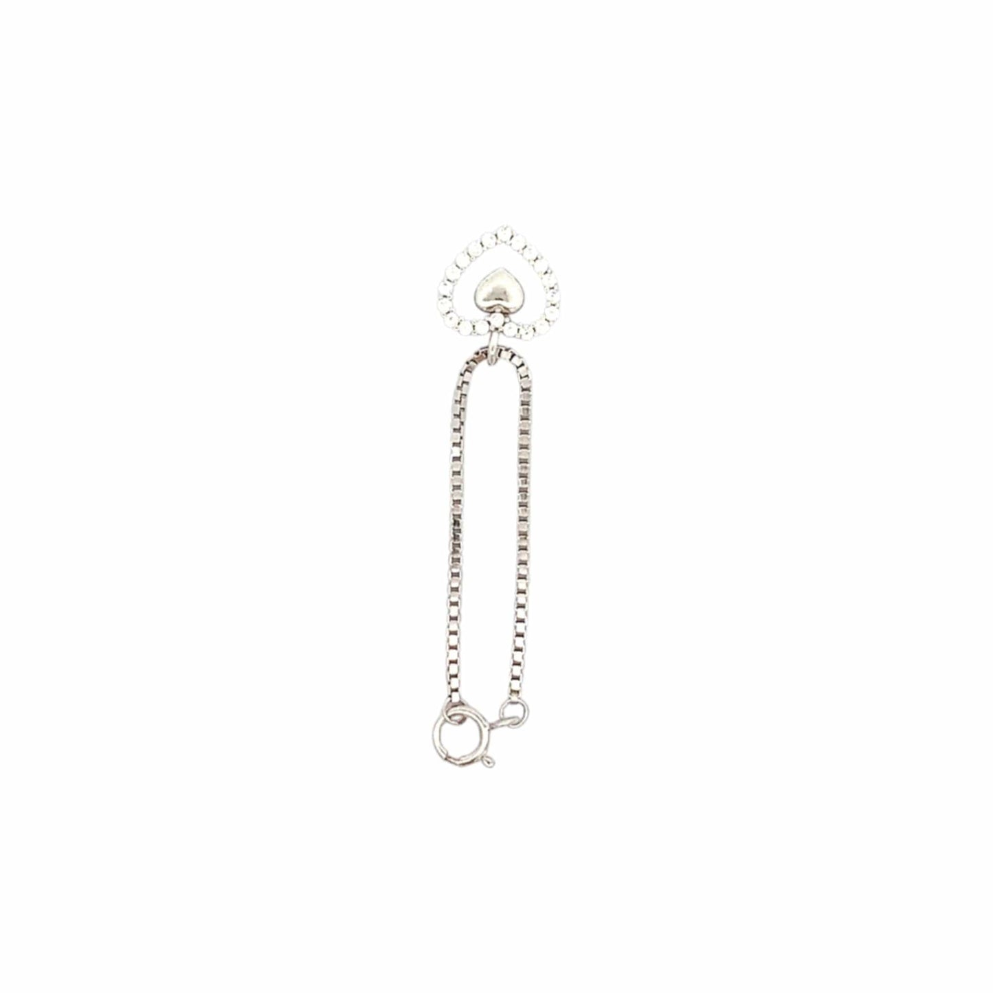 Nested Heart Watch Charm (Pure Silver) - Silver