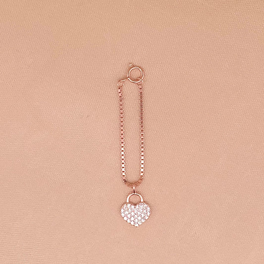Love Lock Watch Charm (Pure Silver) - Rose Gold