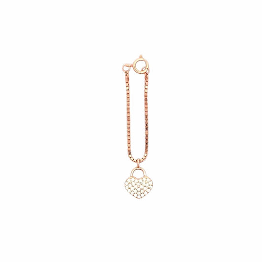 Love Lock Watch Charm (Pure Silver) - Rose Gold