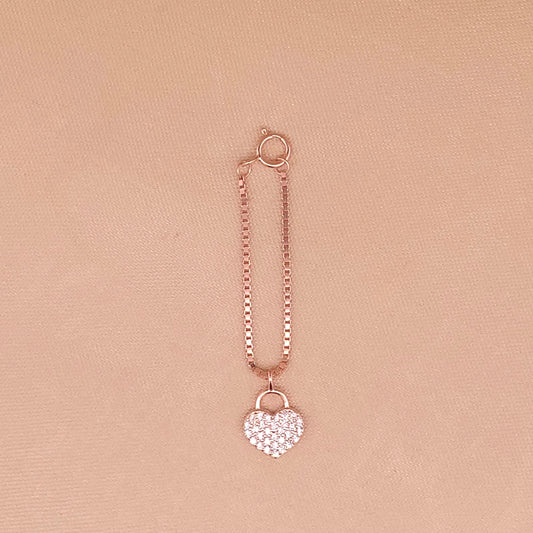Love Lock Watch Charm (Pure Silver) - Rose Gold