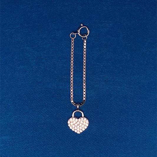 Love Lock Watch Charm Silver