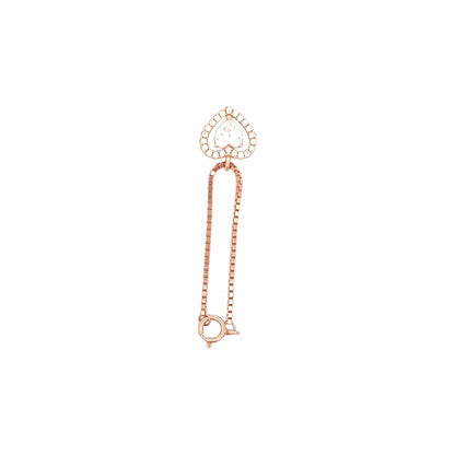 Gleaming Heart Watch Charm (Pure Silver) - Rose Gold