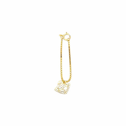 Dazzling Swan Watch Charm (Pure Silver) - Gold