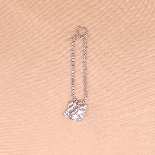 Dazzling Swan Watch Charm (Pure Silver) - Silver