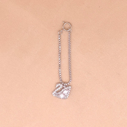 Dazzling Swan Watch Charm (Pure Silver) - Silver