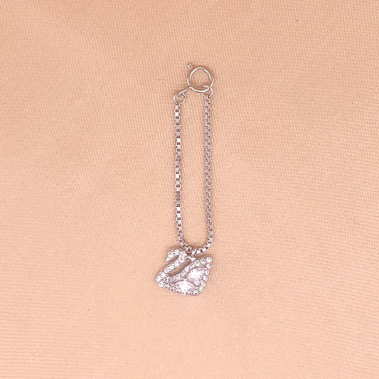 Dazzling Swan Watch Charm (Pure Silver) - Silver