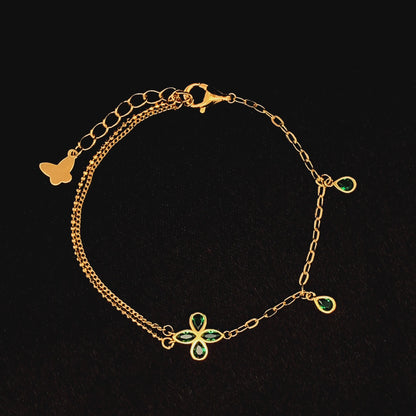 Emerald Flower Bracelet