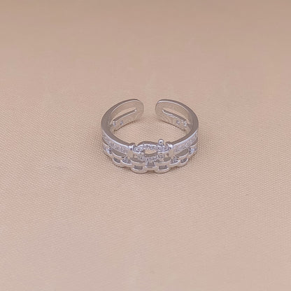 Double Layer Link Adjustable Ring