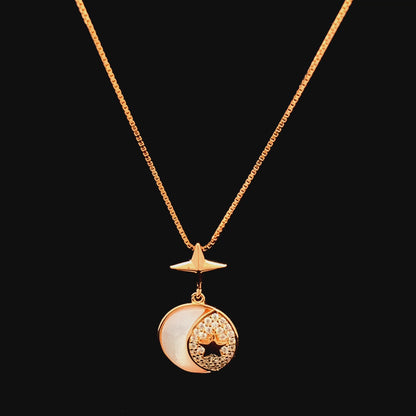Moonlit Star Pendant Chain (Pure Silver)