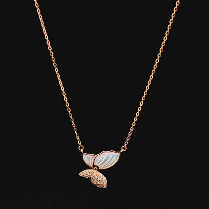 Flying Butterfly Pendant Chain (Pure Silver)