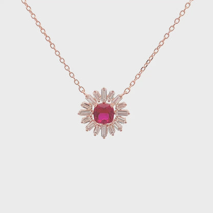 Solara Pendant Chain (Pure Silver) - Rose Gold